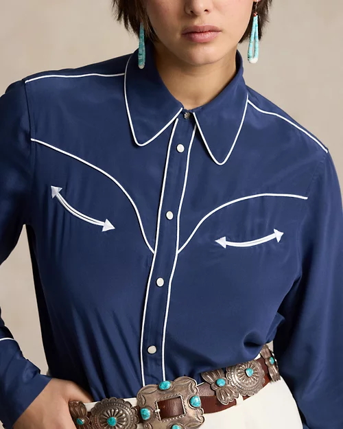 PRL x Naiomi Glasses Silk Western Shirt