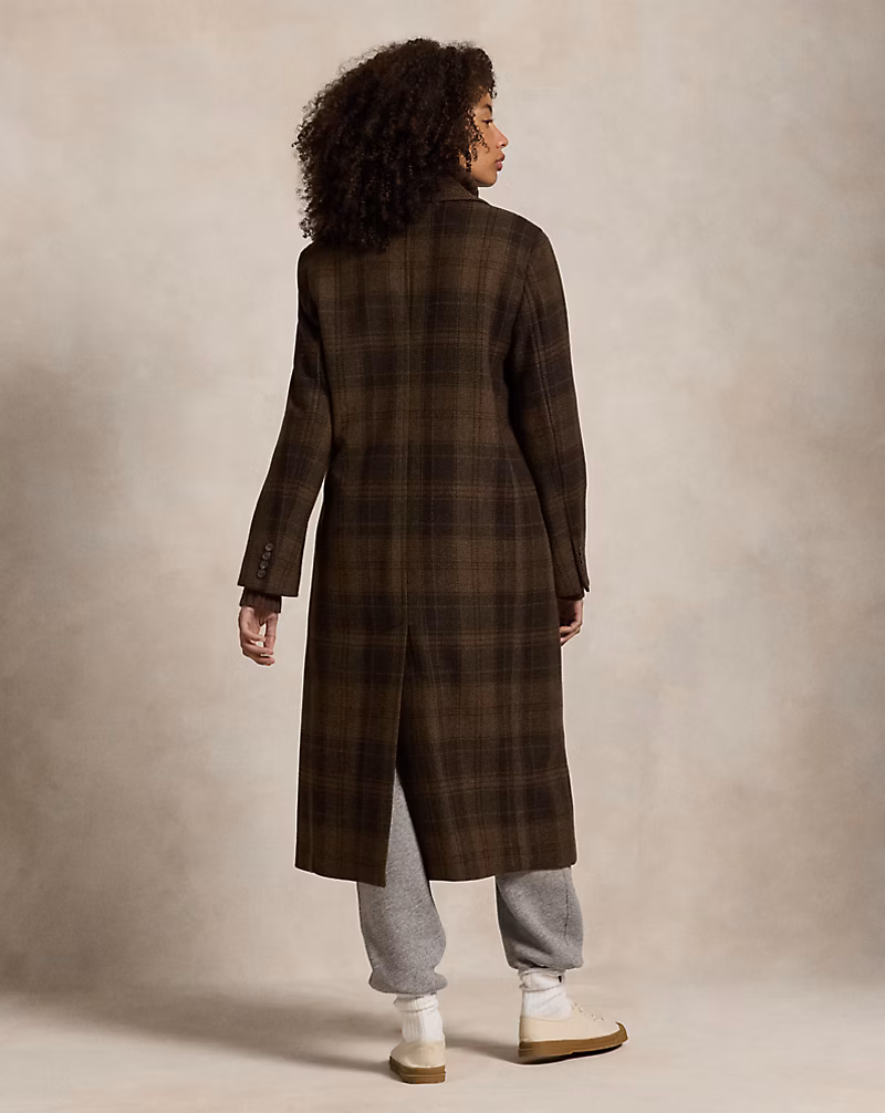 Plaid Wool Coat