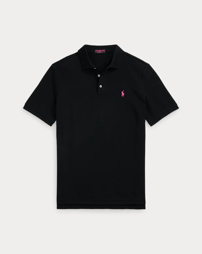 Pink Pony Stretch Mesh Polo Shirt