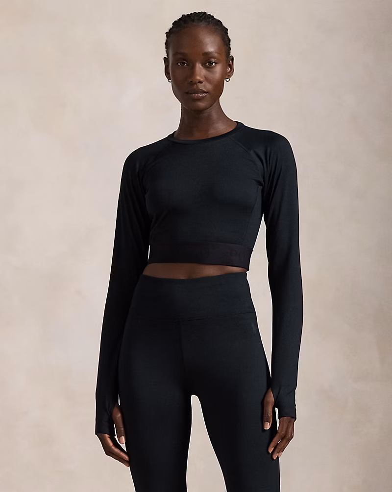 Logo-Waistband Cropped Pullover