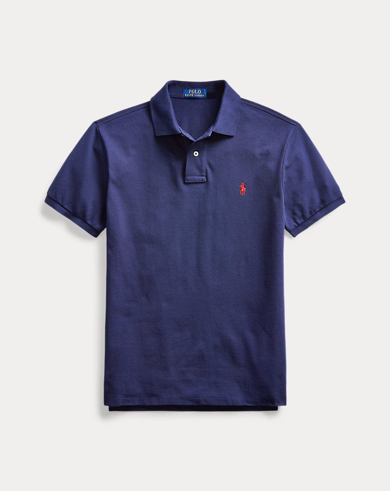 Slim Fit Mesh Polo Shirt