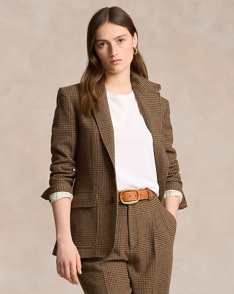 Glen Plaid Tweed Blazer