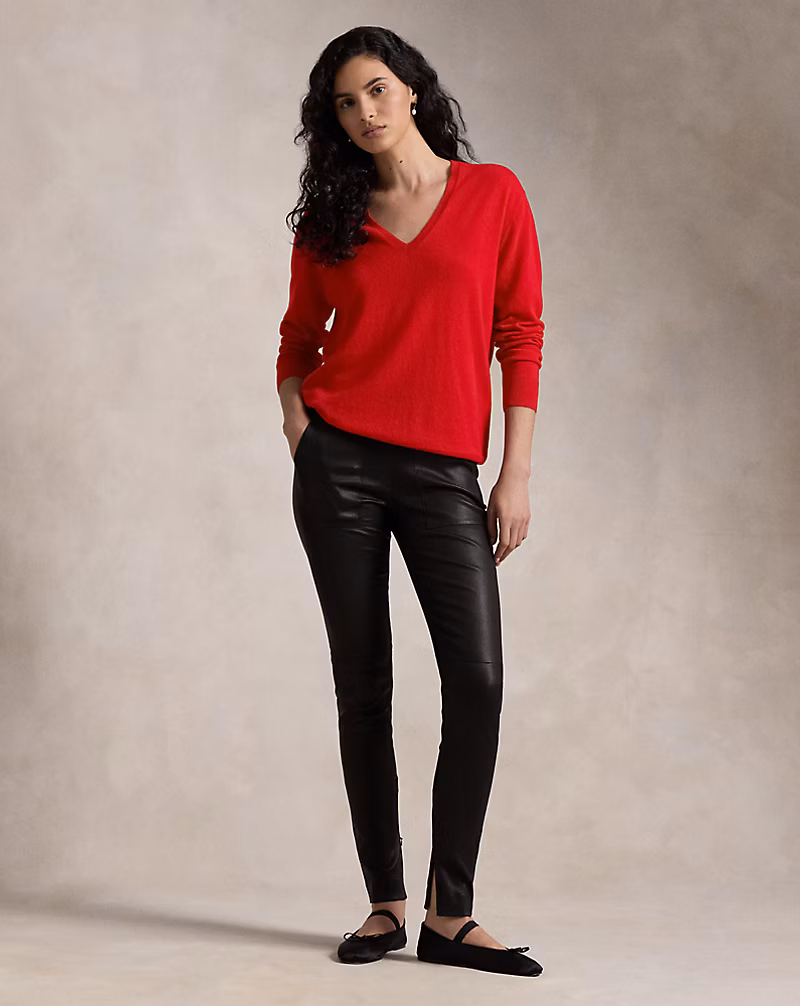 Ralph Lauren Relaxed Fit Cashmere V-Neck Sweater