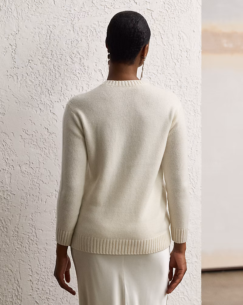 Western Polo Bear Cashmere Sweater