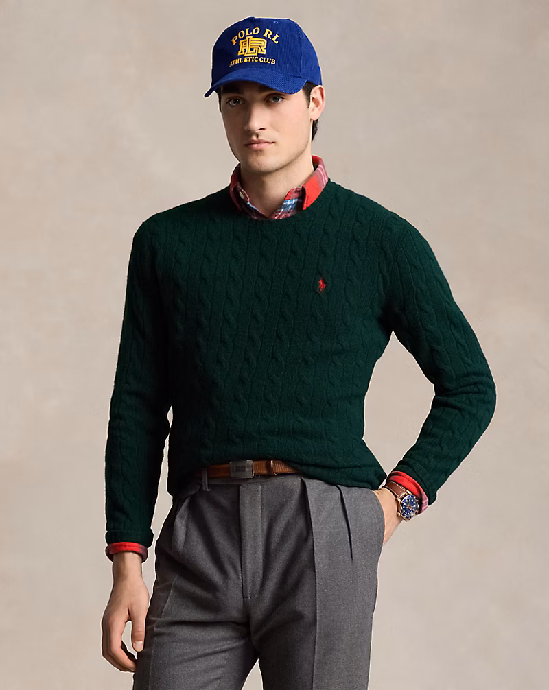 Cable-Knit Wool-Cashmere Sweater