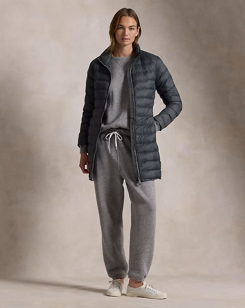 Packable Water-Repellent Quilted Coat