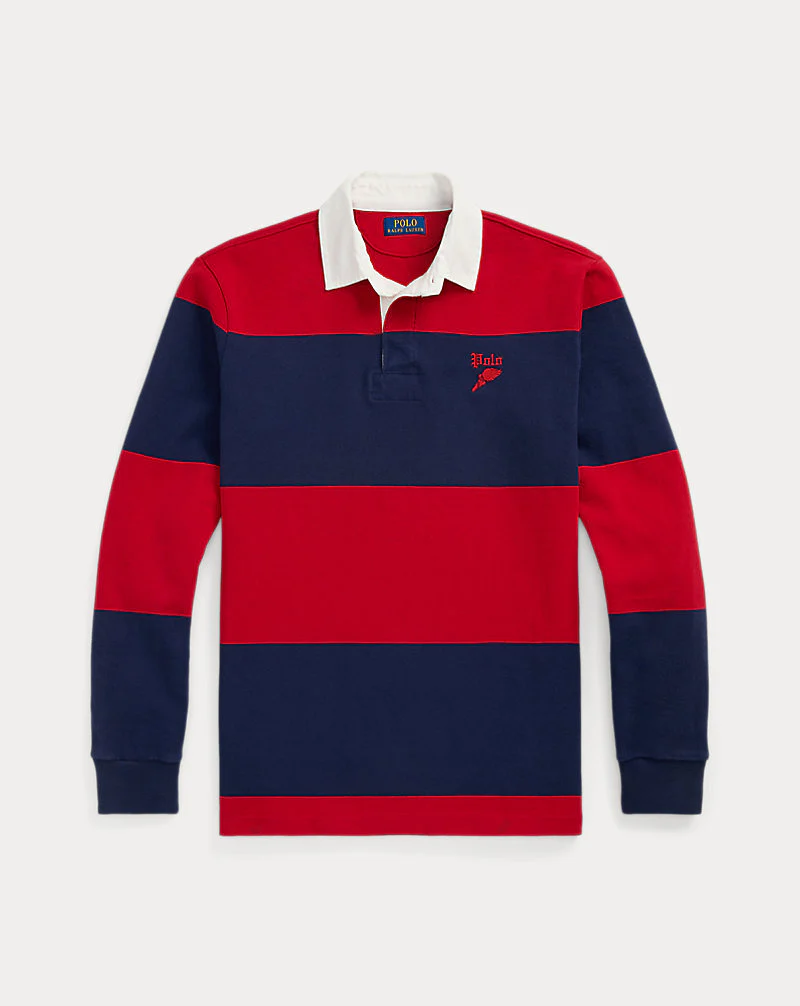 Classic Fit Striped Jersey Rugby Shirt