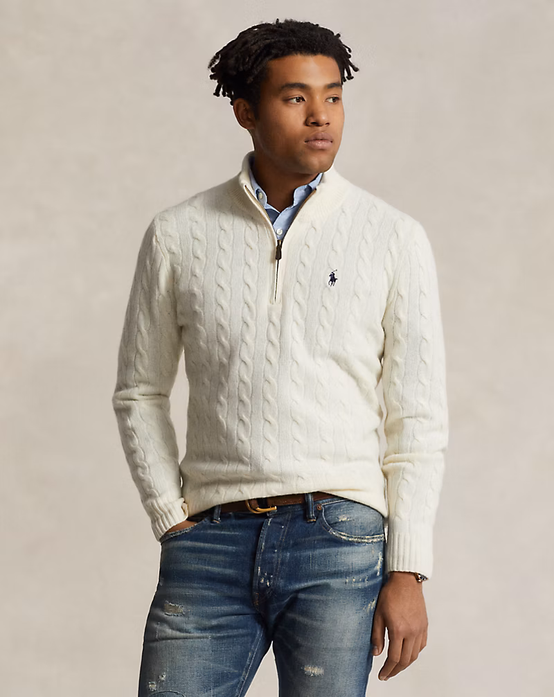 Cable-Knit Wool-Cashmere Sweater
