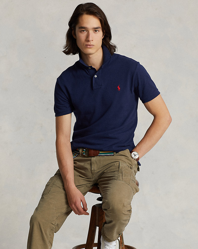 Slim Fit Mesh Polo Shirt