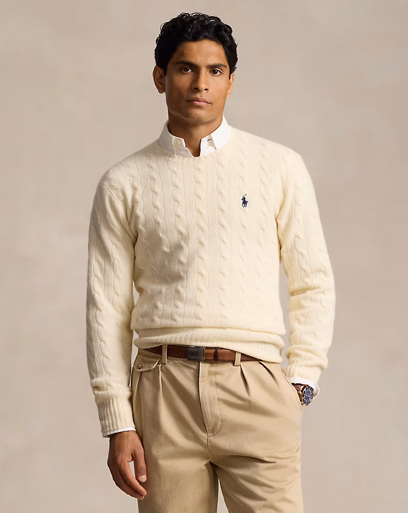 Cable-Knit Wool-Cashmere Sweater
