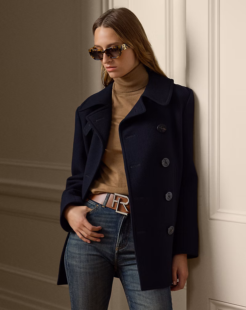 Logan Double-Faced Wool-Cashmere Peacoat