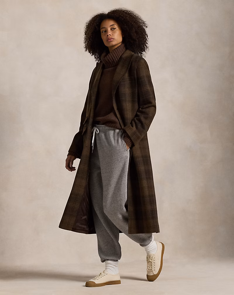 Plaid Wool Coat