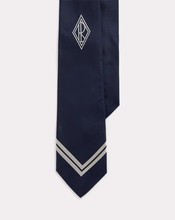 Monogram Silk Repp Tie
