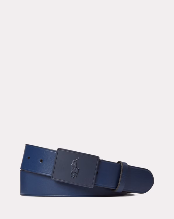 Pony Plaque Leather Belt