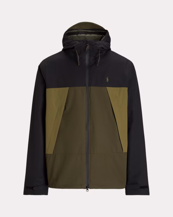 Colour-Blocked Hooded Jacket
