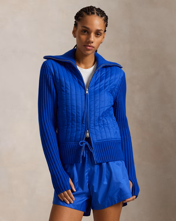 Hybrid Wool Funnelneck Jacket