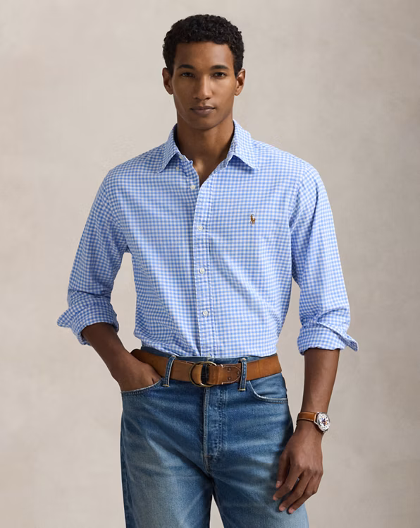 Custom Fit Gingham Oxford Shirt
