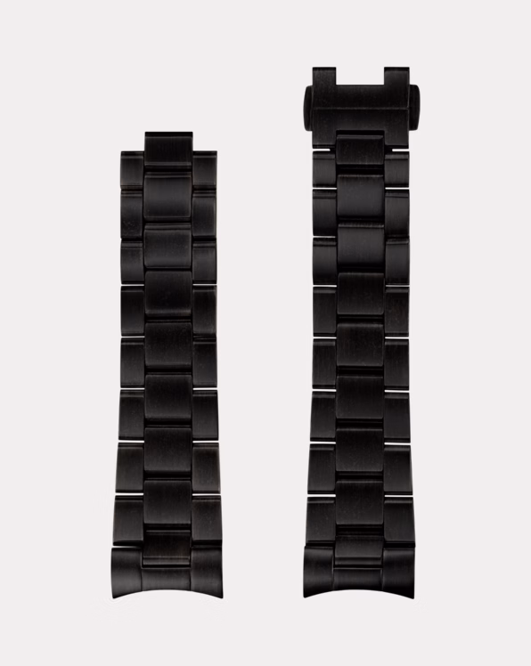 45 mm Black Aged Steel Bracelet