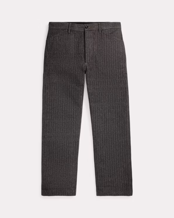 Cotton-Linen Herringbone Field Trouser
