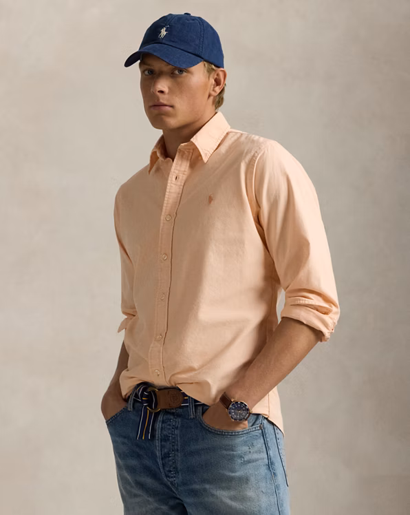 Custom Fit Mineral-Dyed Oxford Shirt