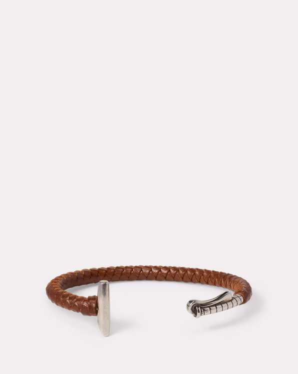 Braided Sterling Silver Polo Mallet Cuff