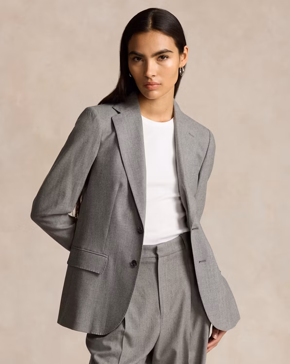 Stretch-Wool Flannel Blazer
