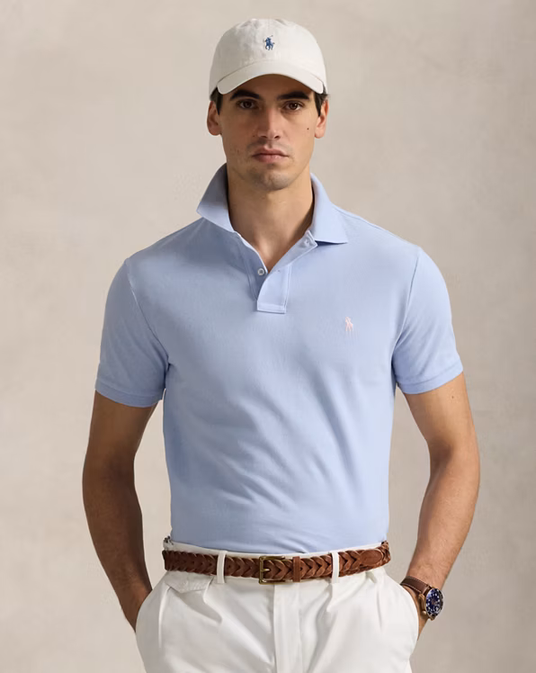 Slim Fit Mesh Polo Shirt