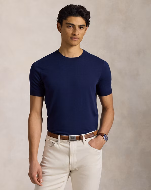 Cotton Short-Sleeve Jumper