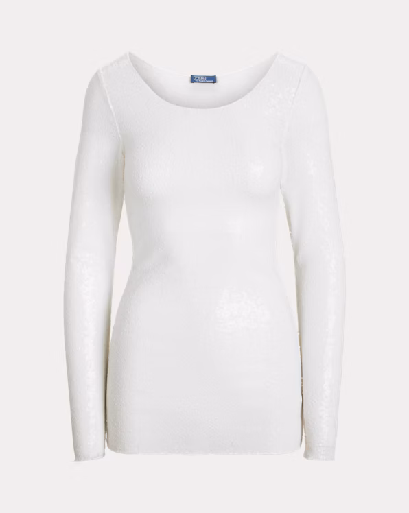Sequined Mesh Shirt
