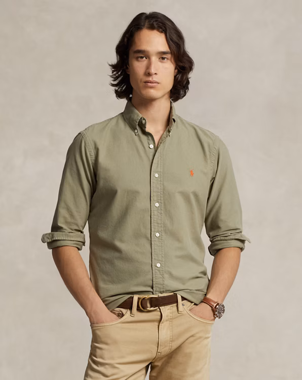 Custom Fit Garment-Dyed Oxford Shirt