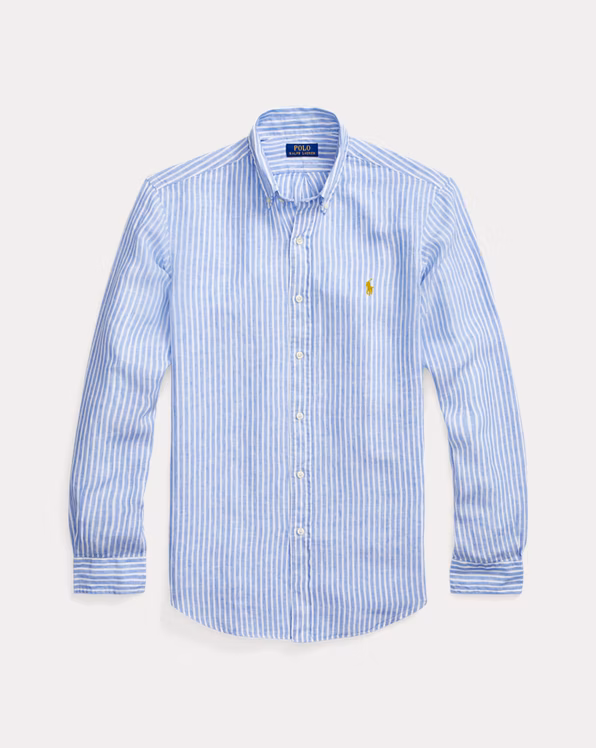 Custom Fit Striped Linen Shirt