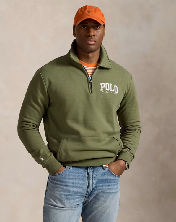 Logo Fleece Collared Sweatshirt