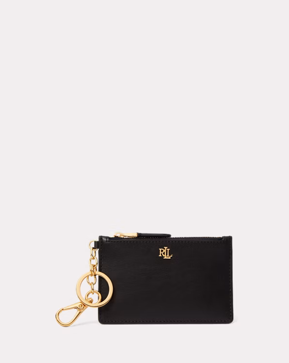 Leather Zip Card Case