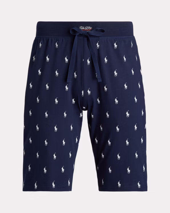 Allover Pony Cotton Jersey Sleep Short