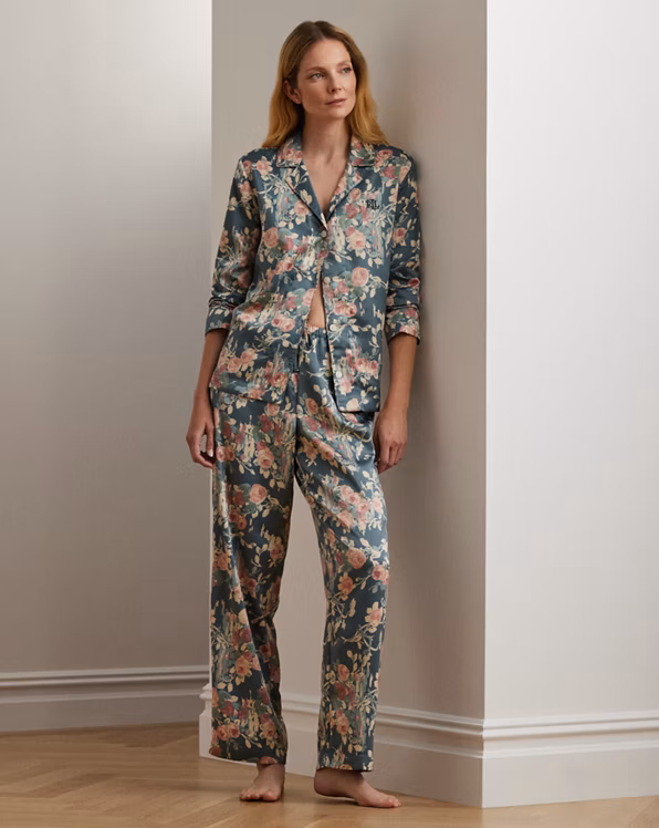 Floral Satin Sleep Set