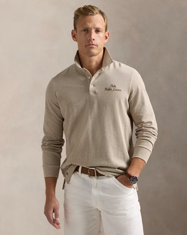 Classic Fit Logo Mesh Polo Shirt