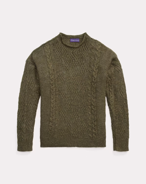 Cable-Knit Rollneck Jumper