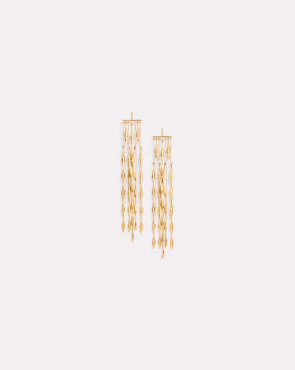 Leaves & Crystal Earrings