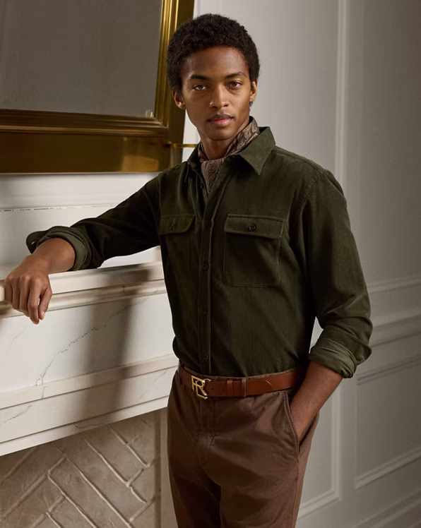Cotton-Cashmere Corduroy Shirt