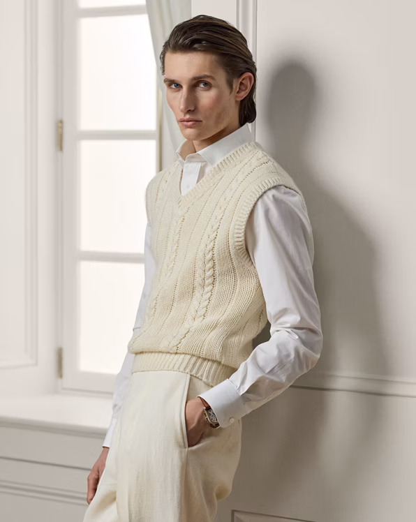 Cashmere-Silk-Linen Sleeveless Jumper