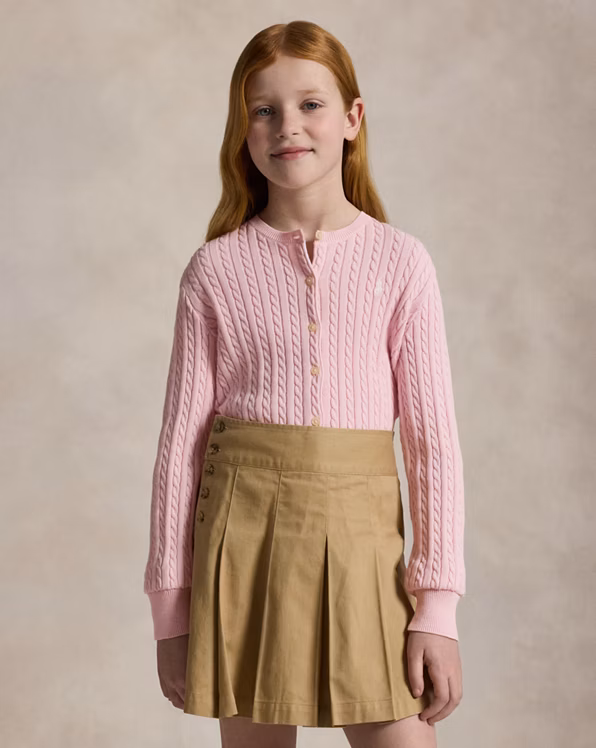 Mini-Cable Cotton Cardigan