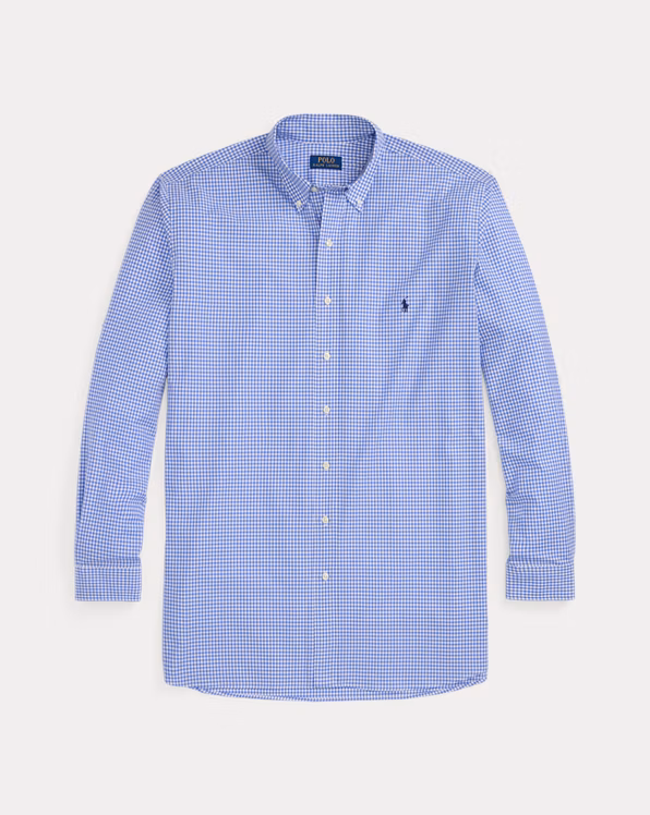 Gingham Stretch Poplin Shirt