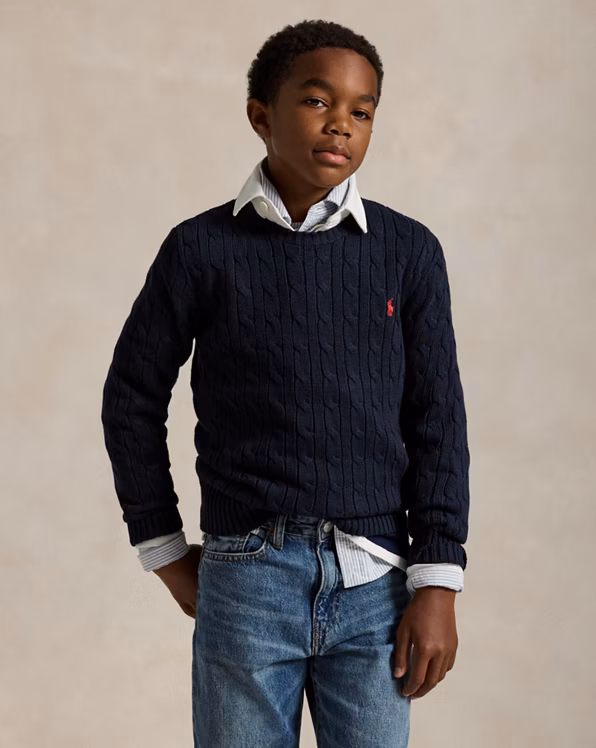Cable-Knit Cotton Jumper