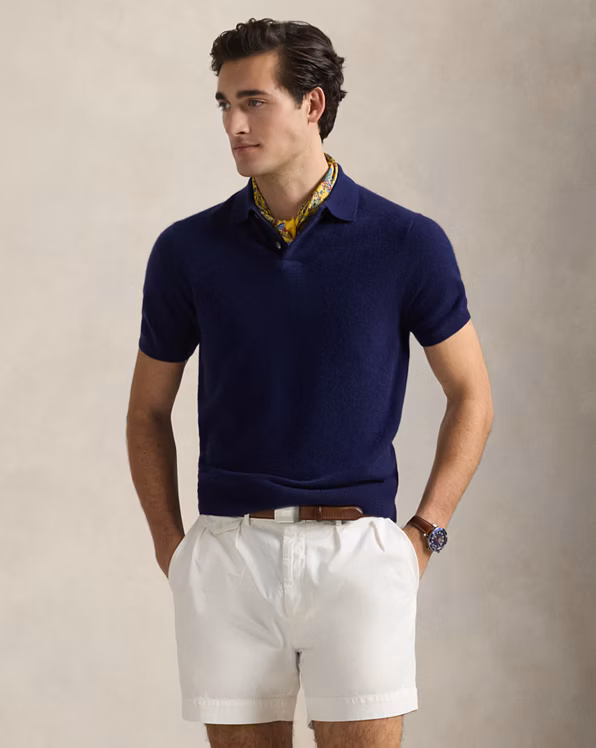 Cashmere Polo-Collar Jumper