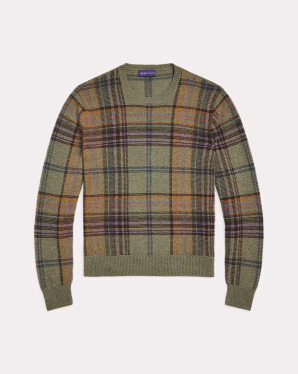 Plaid Cashmere-Wool Jumper