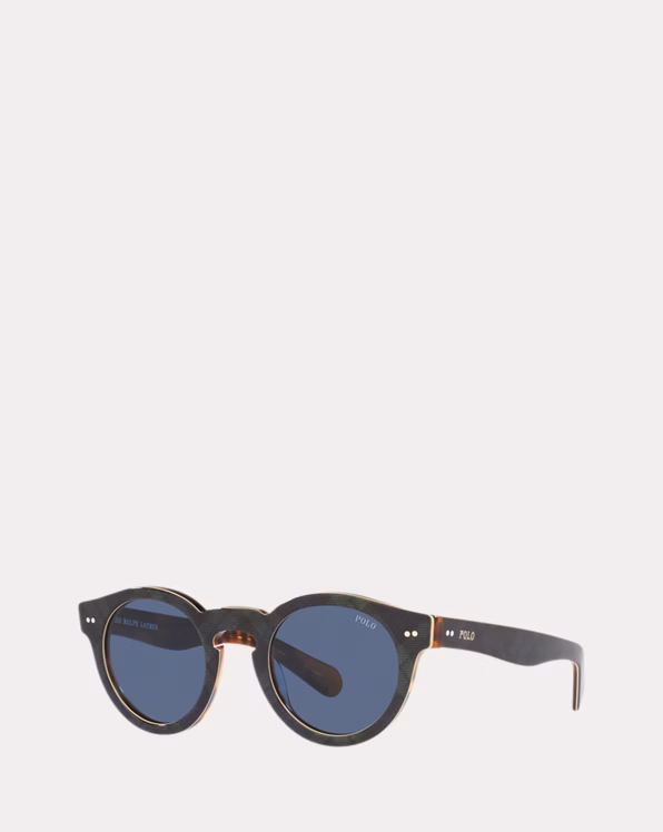 Plaid Panto Sunglasses
