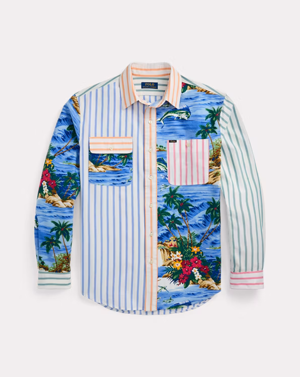 Classic Fit Patchwork Oxford Workshirt