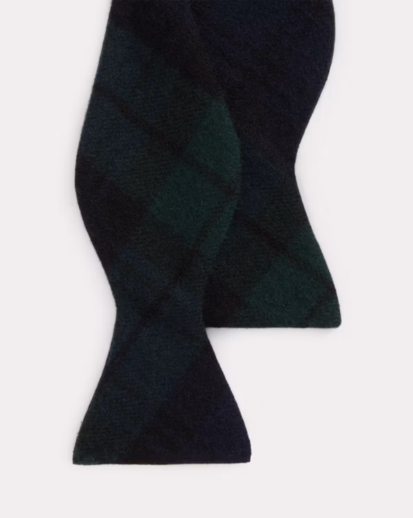 Plaid Cashmere Bow Tie