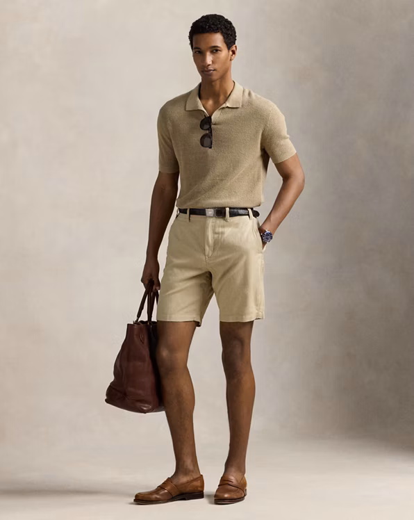 21.6 cm Classic Fit Linen-Cotton Short