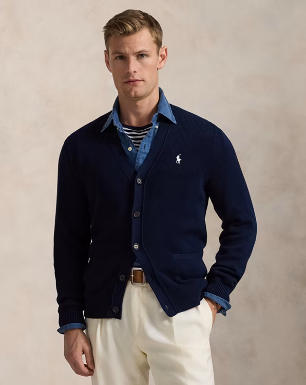 Cotton V-Neck Cardigan
